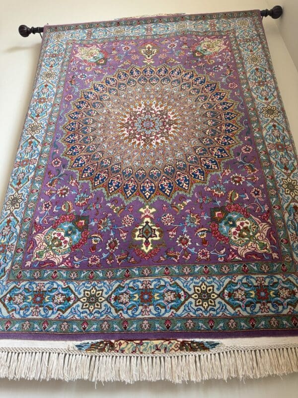 Qom Pure Silk Rug from Persia