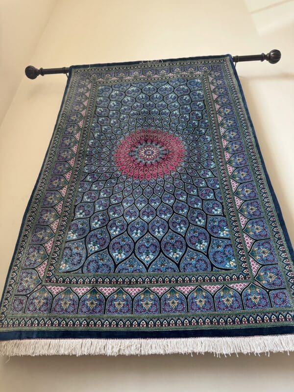 Qom Pure Silk Rug from Persia - Image 3