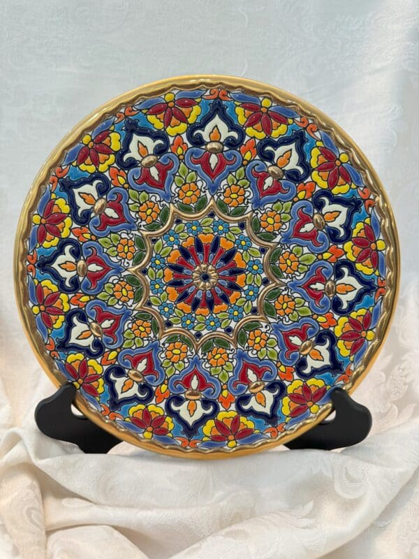 24 carat Gold Rim Ceramic Plate from Spain