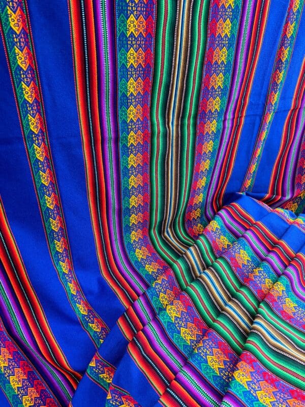 100% Cotton Blanket from Peru (multicolored) - Image 4