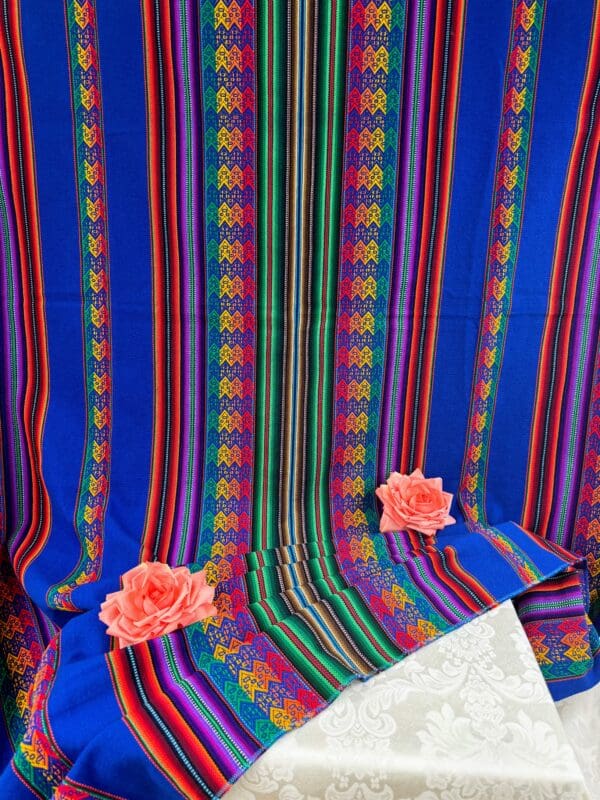 100% Cotton Blanket from Peru (multicolored) - Image 3